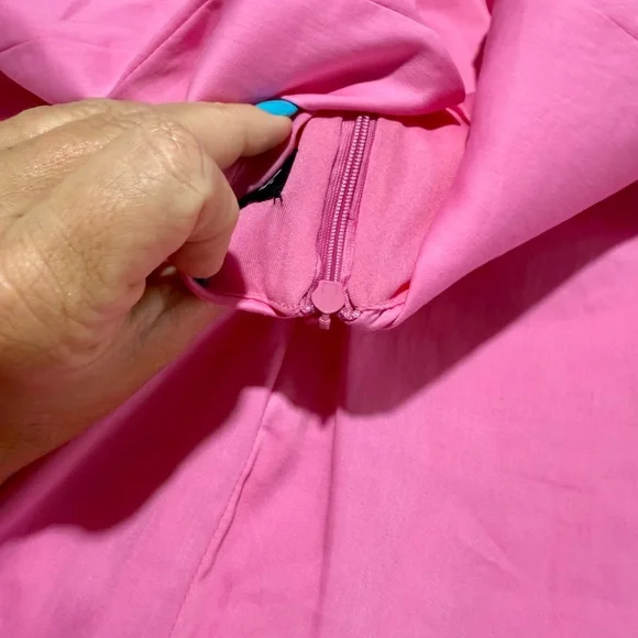 NWT ZARA Bloggers Favorite Pink Pleated Mini Dress Sz XL - Picture 14 of 16